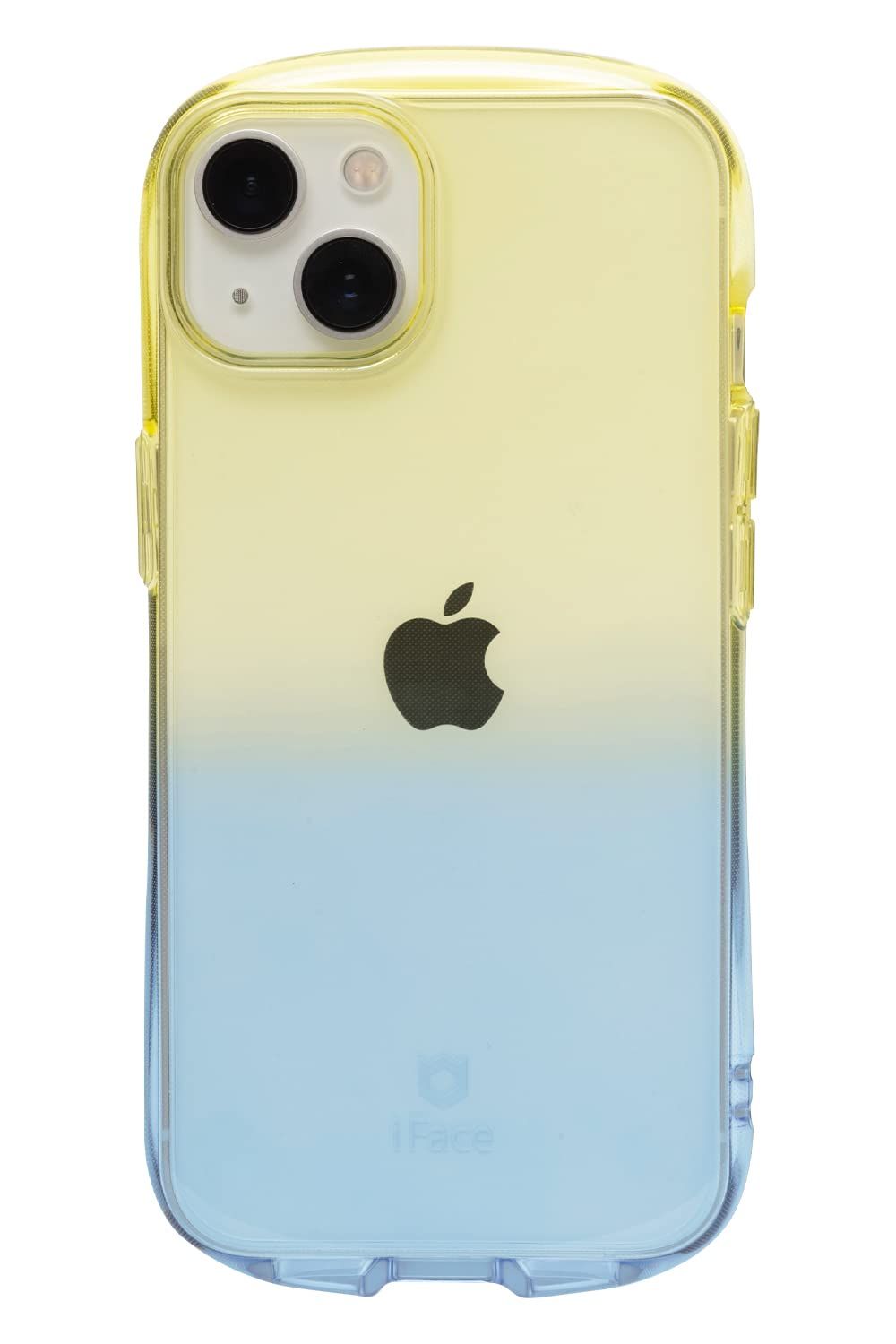 iFace Look in Clear Lolly iPhone 13 ケース (レモン/サファイア) 【アイフォン13 tpu カバー 透明 耐衝撃 米国MIL規格取得 ストラップホール付き】 [iPhone 13専用・レモン/サファイア]