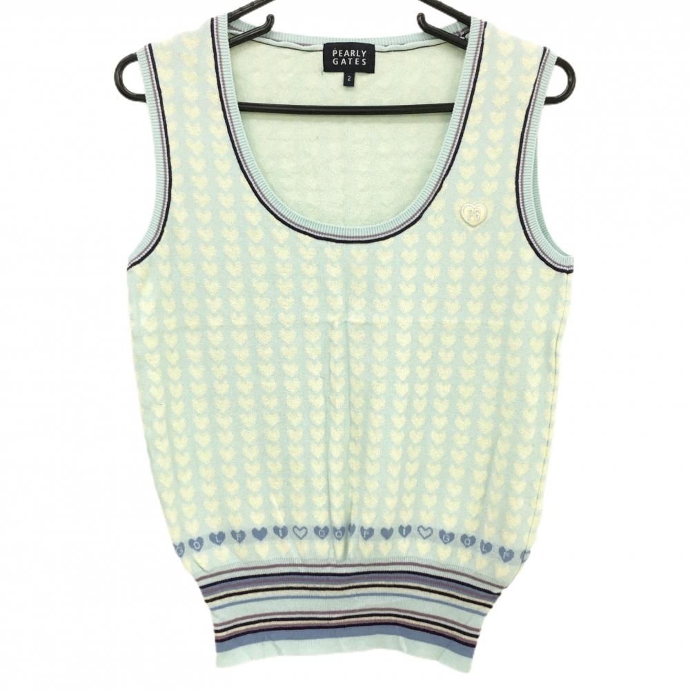 PEARLY GATES ハート柄ニットベスト