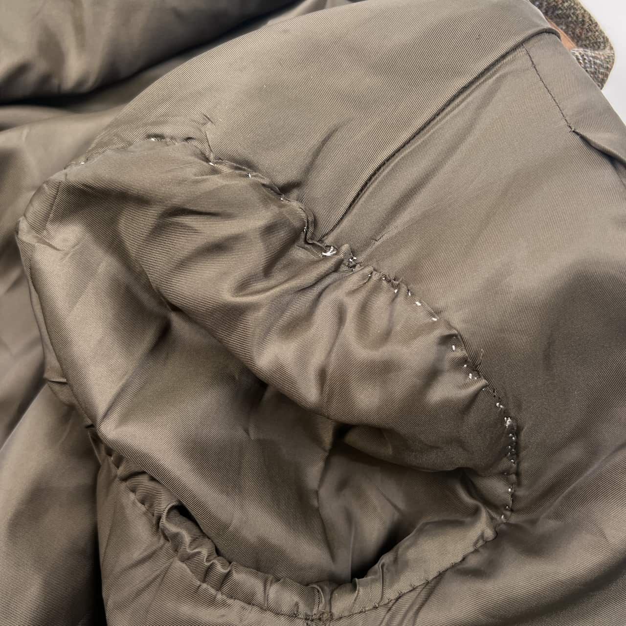 ハリスツイード ヘリーンボーン クルミ テラードジャケット 3B