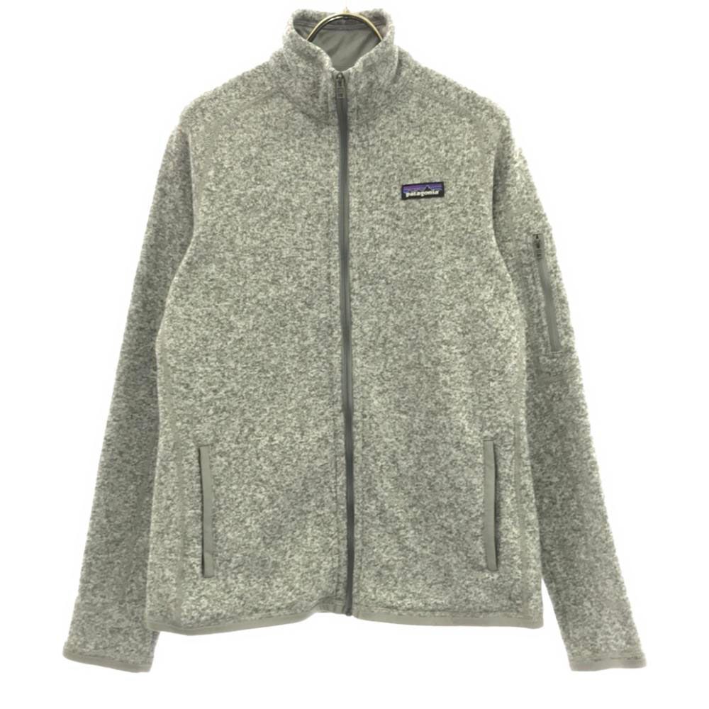 パタゴニア ロゴワッペン ジップジャケット M ライトグレー patagonia 裏フリース メンズ