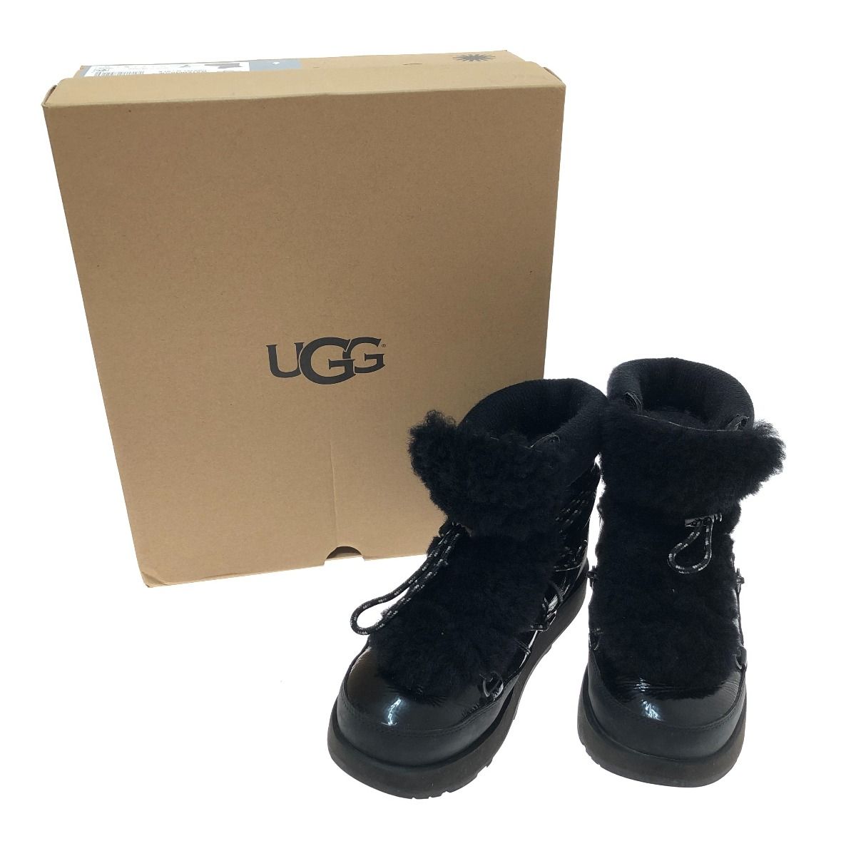 □□UGG アグ ハイランド ウォータープルーフ ブーツ 24cm 1096467 ブラック