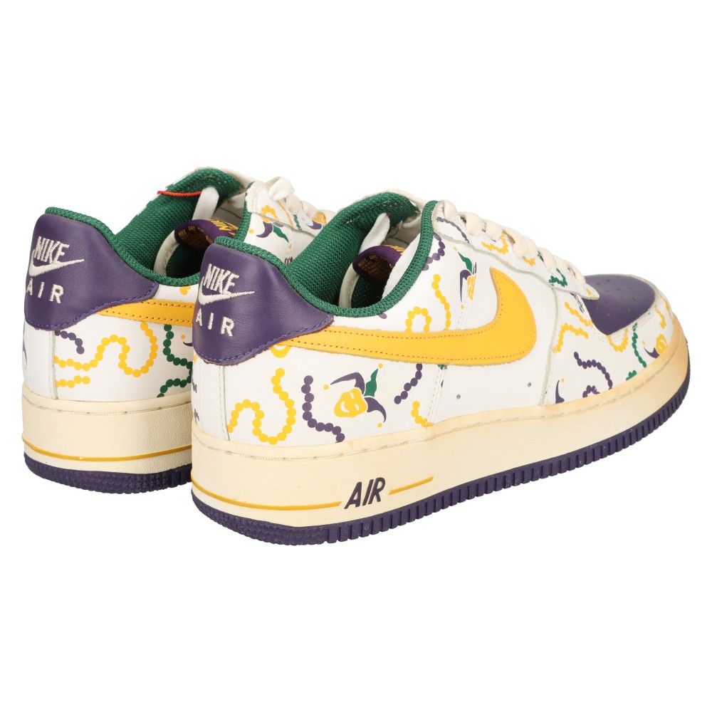 NIKE (ナイキ) 2004年製 AIR FORCE 1 LOW MARDI GRAS 306353-172 エアフォース 1 ロー マルディ  ローカットスニーカーシューズ ホワイト/パープル/イエロー US9.5/27.5cm - メルカリ