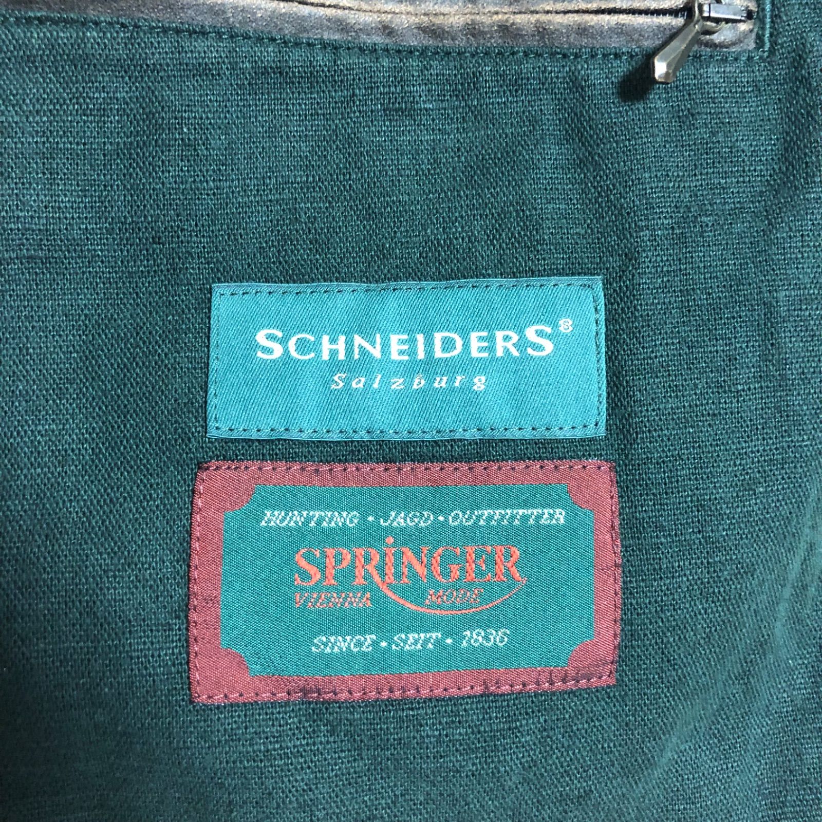 schneiders チロリアンジャケット springer チロリ　鹿角ボタン　スウェード　レザー　ブラウン