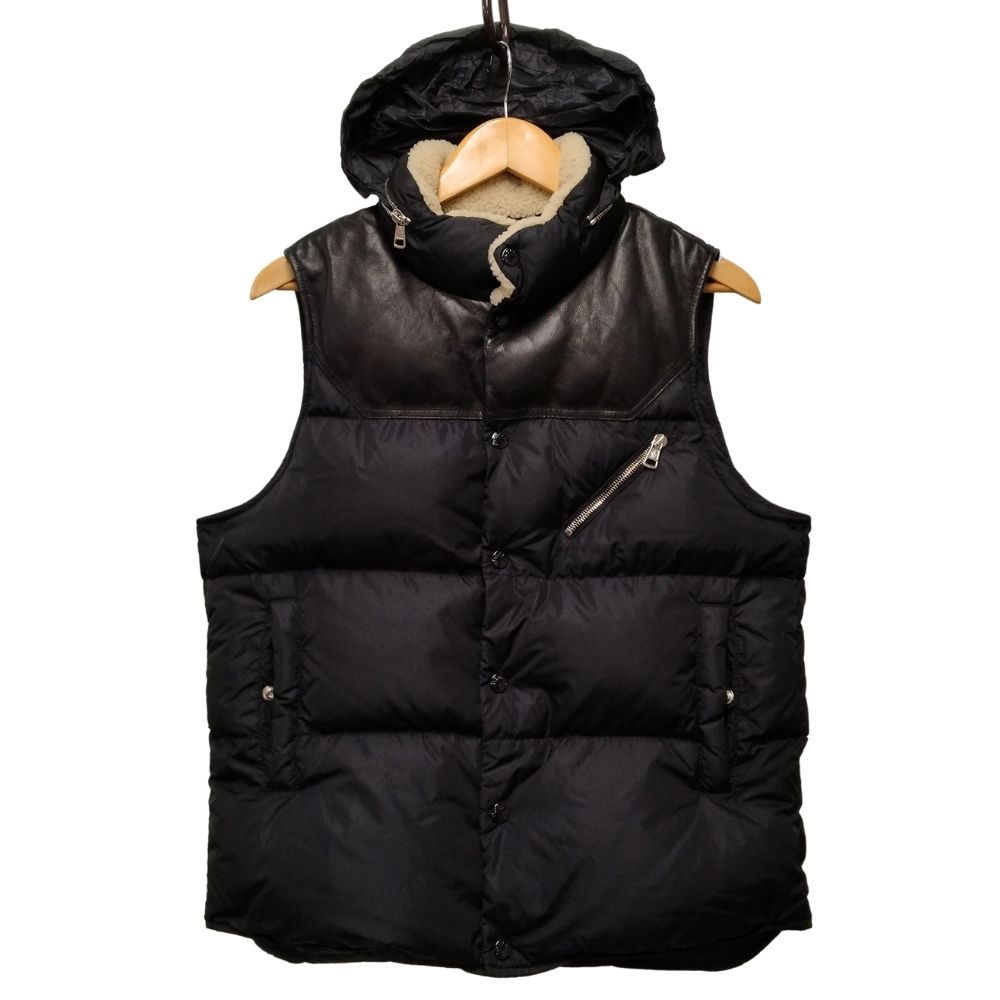 MONCLER モンクレール AVORD 襟ボア ダウンベスト ブラック サイズ1
