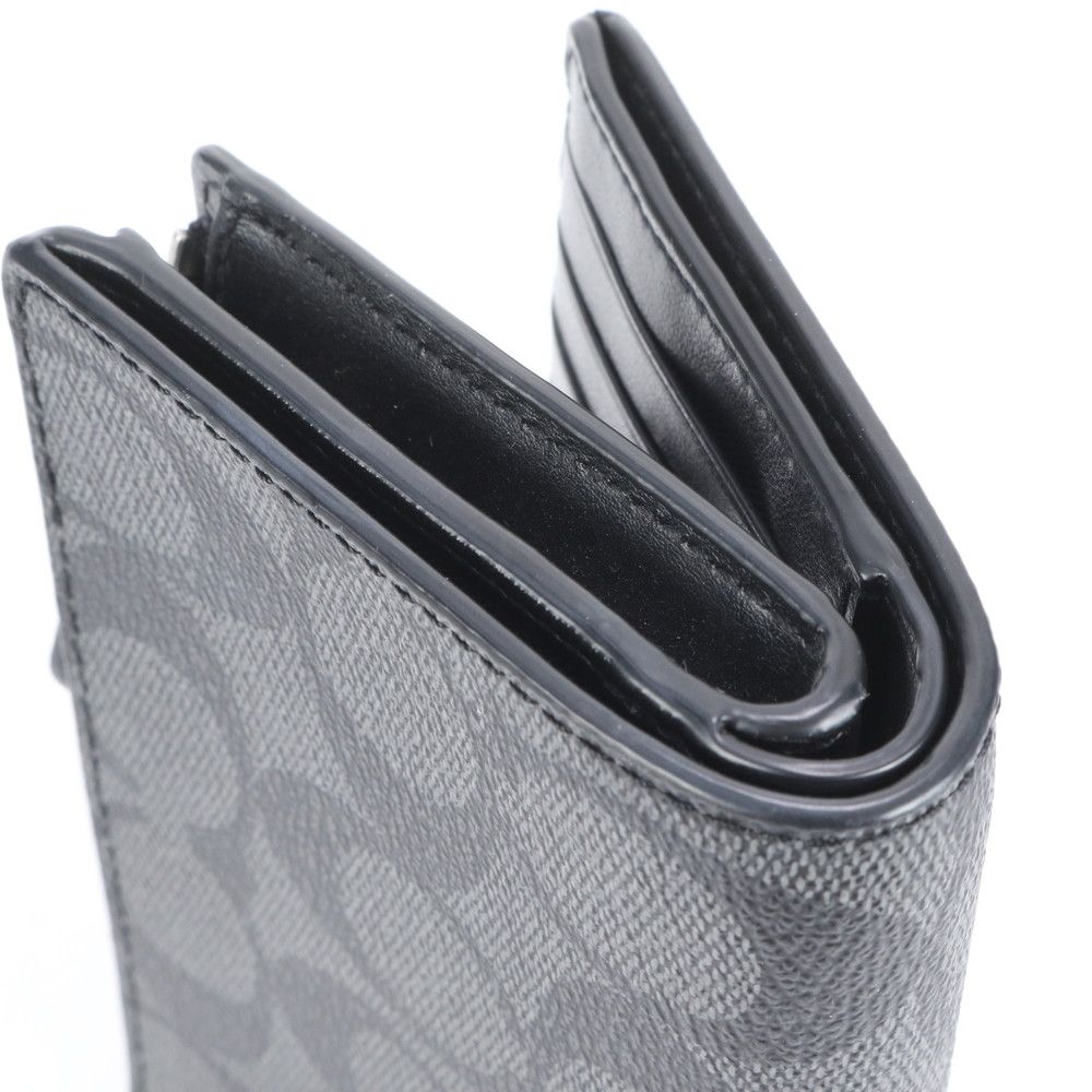 ブルガリ 現行デザイン 二つ折財布 ブラック×グリーン レザー 箱付き