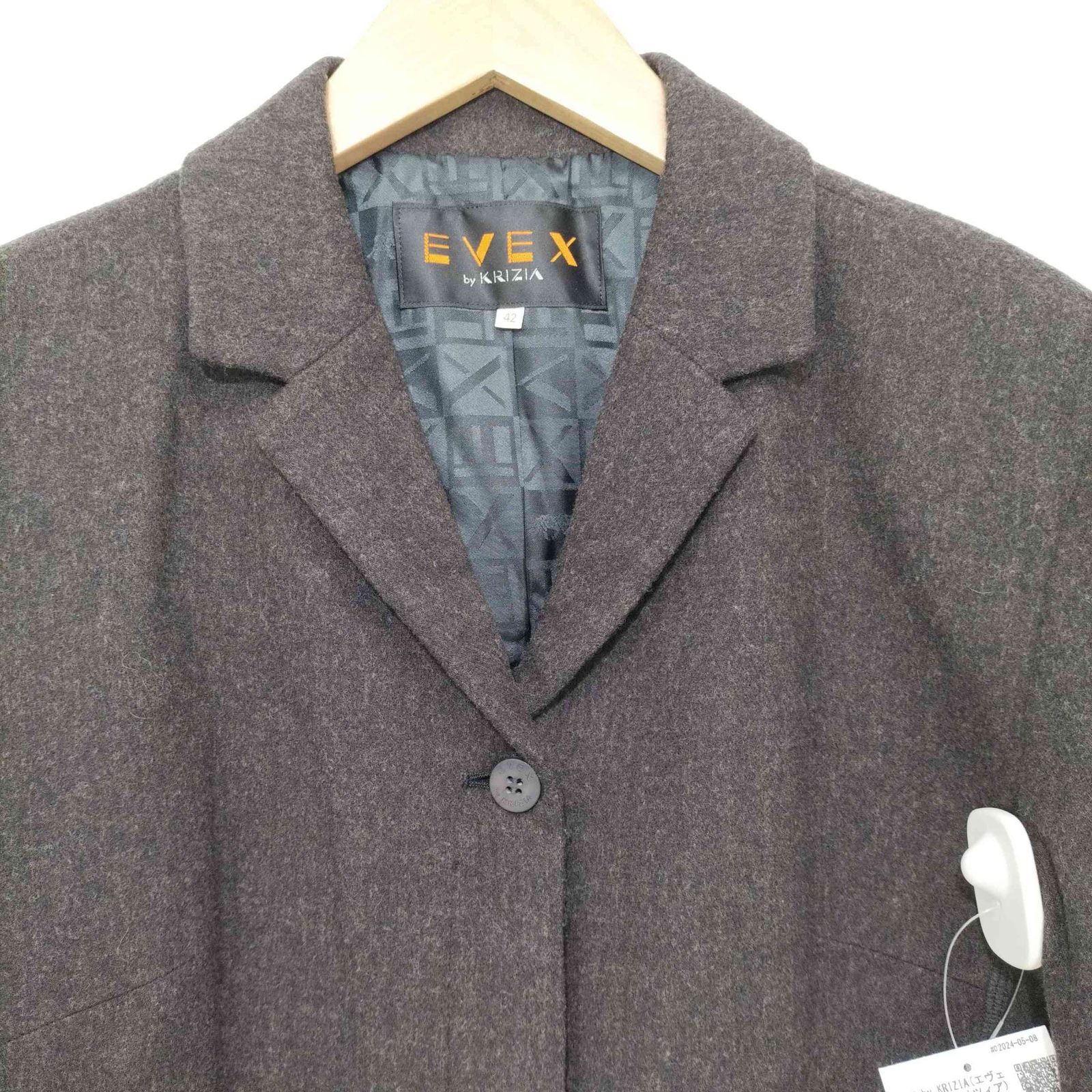 EVEX by KRIZIA テーラードジャケット レディース42 グレー EVEX by KRIZIA テーラードジャケット レディース42 グレー