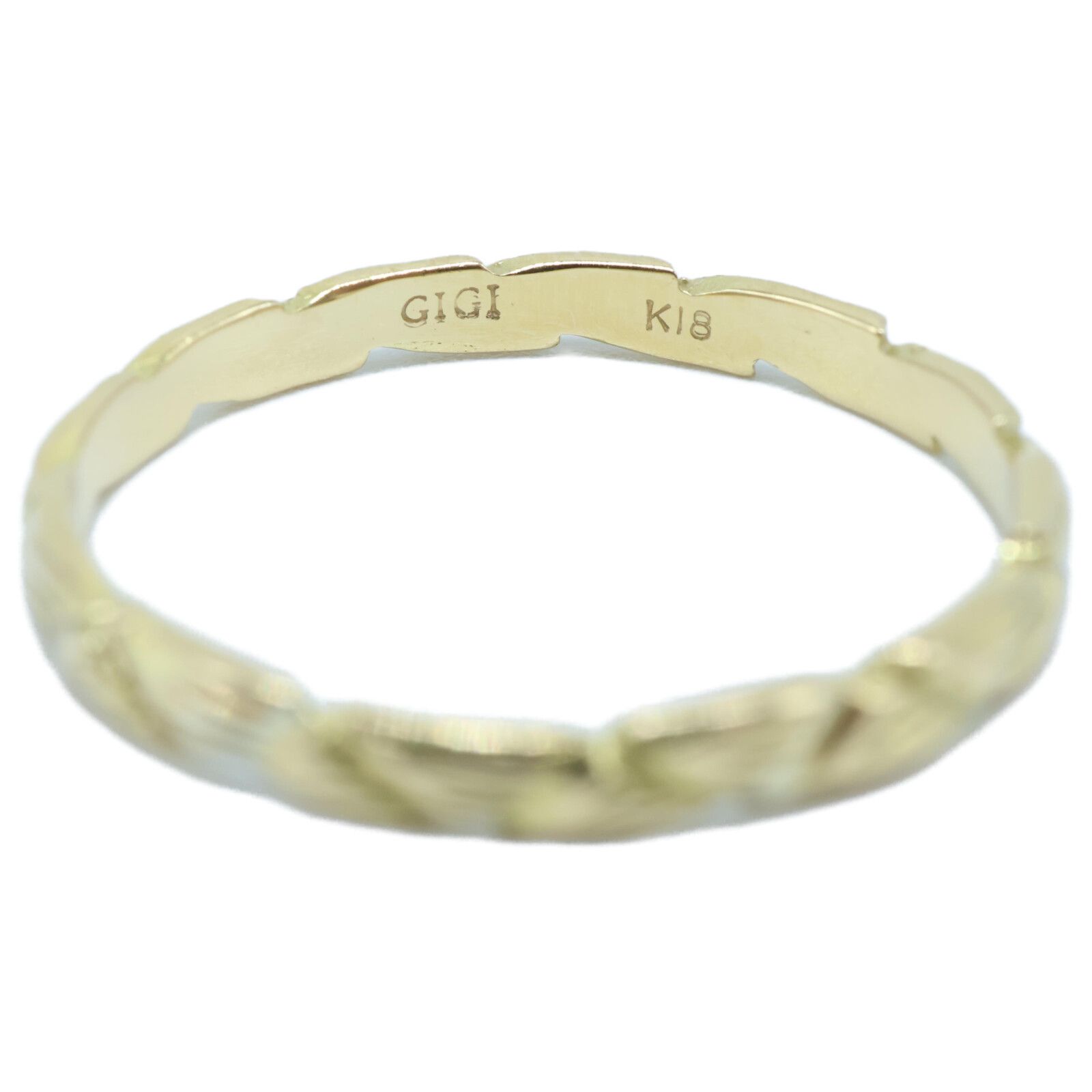 GIGI ジジ 【美品】I10012 K18 HISPANIA / Daphne ring 月桂樹 17号  