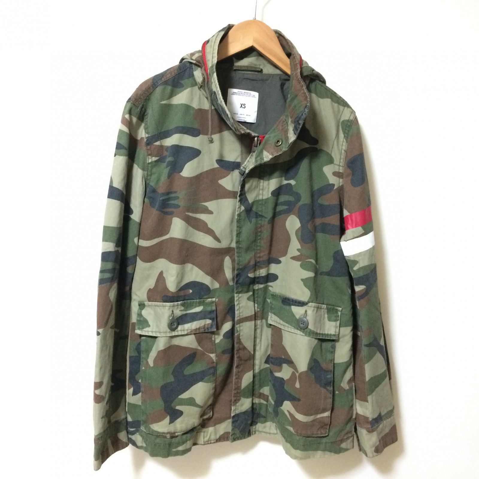 C091 ZARA WOMAN ザラ カモフラ ジャケット 迷彩柄 XS - メルカリ