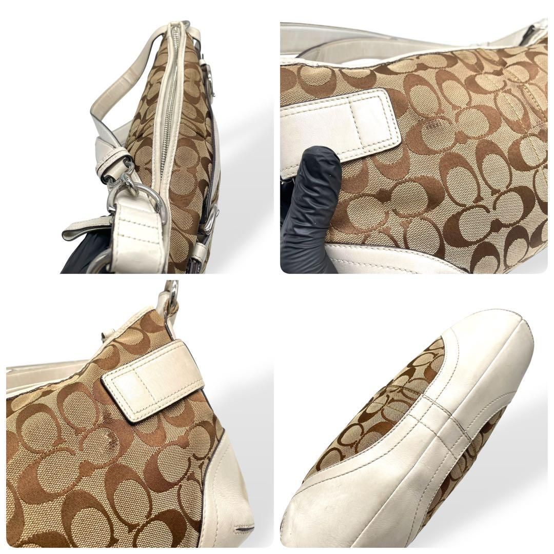 良品 COACH（コーチ）2way ショルダーバッグ F07077 ホワイト