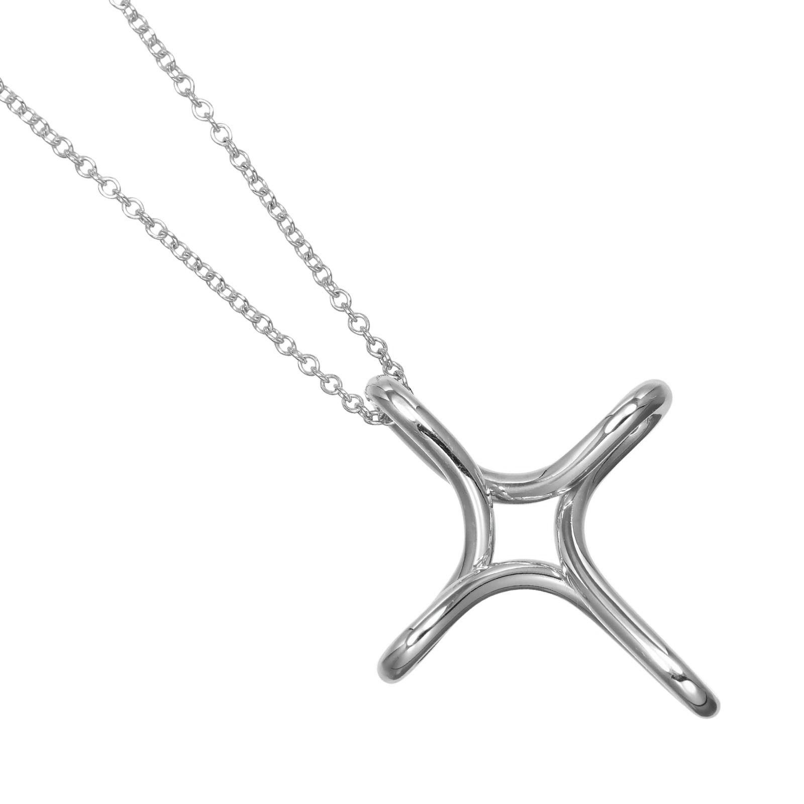 TIFFANY-Co. ティファニー オープンクロス シルバー925 レディース 3.25g ネックレス