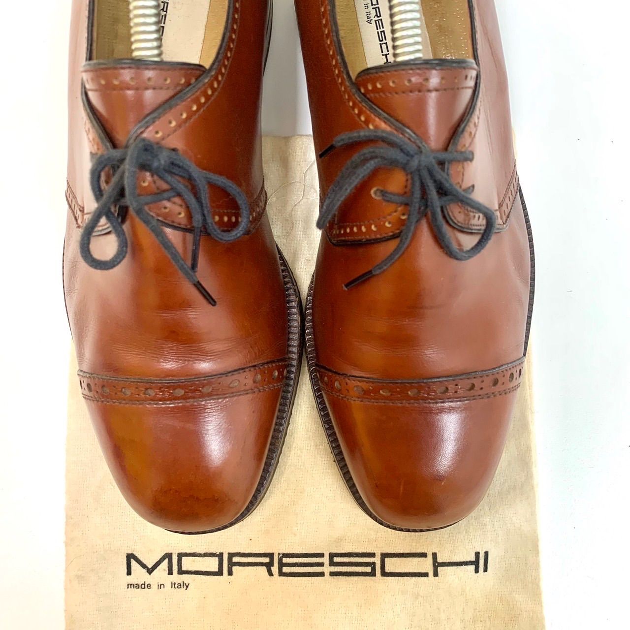 極美品⭐️魅力的！モレスキーの革靴・紳士靴】 MORESCHI 茶革 