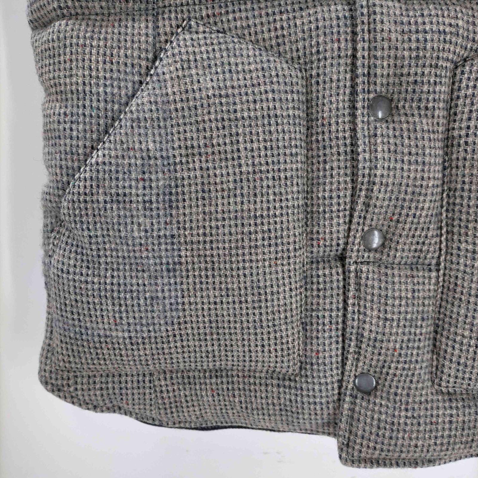 ハリスツイード Harris Tweed ダウンベスト レザーヨーク メンズ