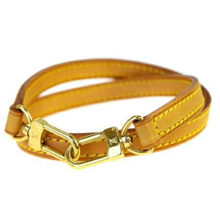 【中古】 美品 ルイヴィトン LOUIS VUITTON バッグ用 ショルダーストラップ ブラウン レザー 04BM444