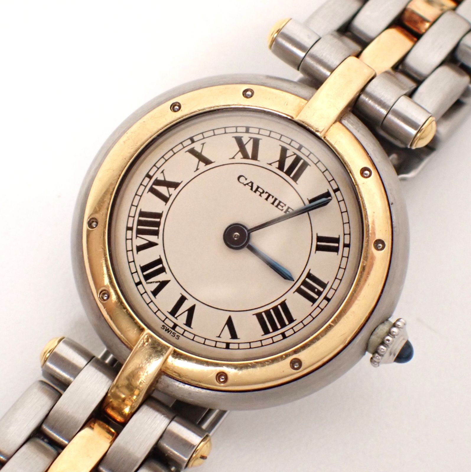 美品 Cartier(カルティエ) パンテールヴァンドーム 1ロウ 84084241 YG/SS QZ イエローゴールド 18金 コンビカラー シンプル レディース 美品 Cartier(カルティエ) パンテールヴァンドーム 1ロウ 84084241 YG