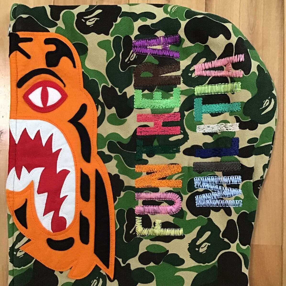 ABC camo green タイガー パーカー Lサイズ Tiger full zip hoodie a  