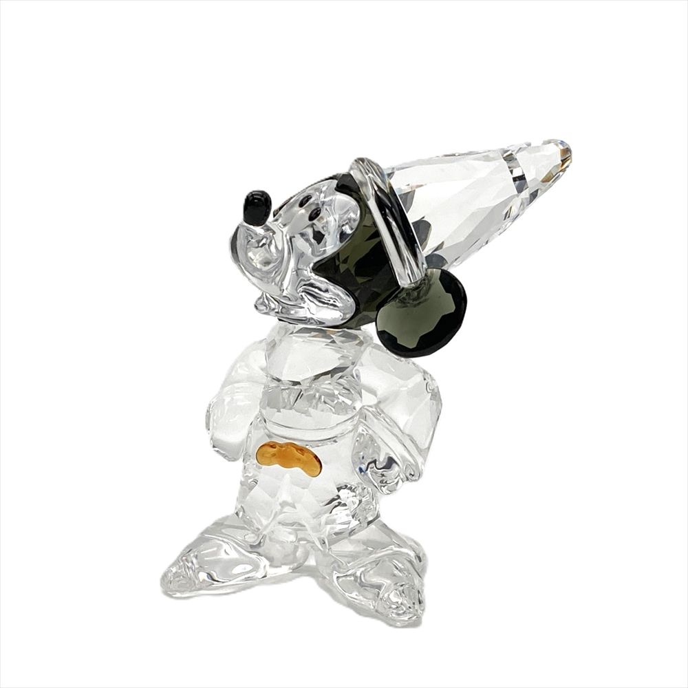 SWAROVSKI - スワロフスキー SWAROVSKI ディズニー Disney ファンタジア ソーサラーミッキー オブジェ 置物 955427 クリア 魔法使いの弟子 2009年限定品【中古】 スワロフスキー SWAROVSKI ディズニー Disney ファンタジア