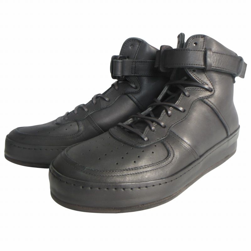 エンダースキーマ Hender Scheme 新品同様 24-25AW mip-01 Air Force1 AF1オマージュ スニーカー Manual Industrial Products 01 ヌメ革 レザー ブラック サイズ7 28.5-29.0cm
