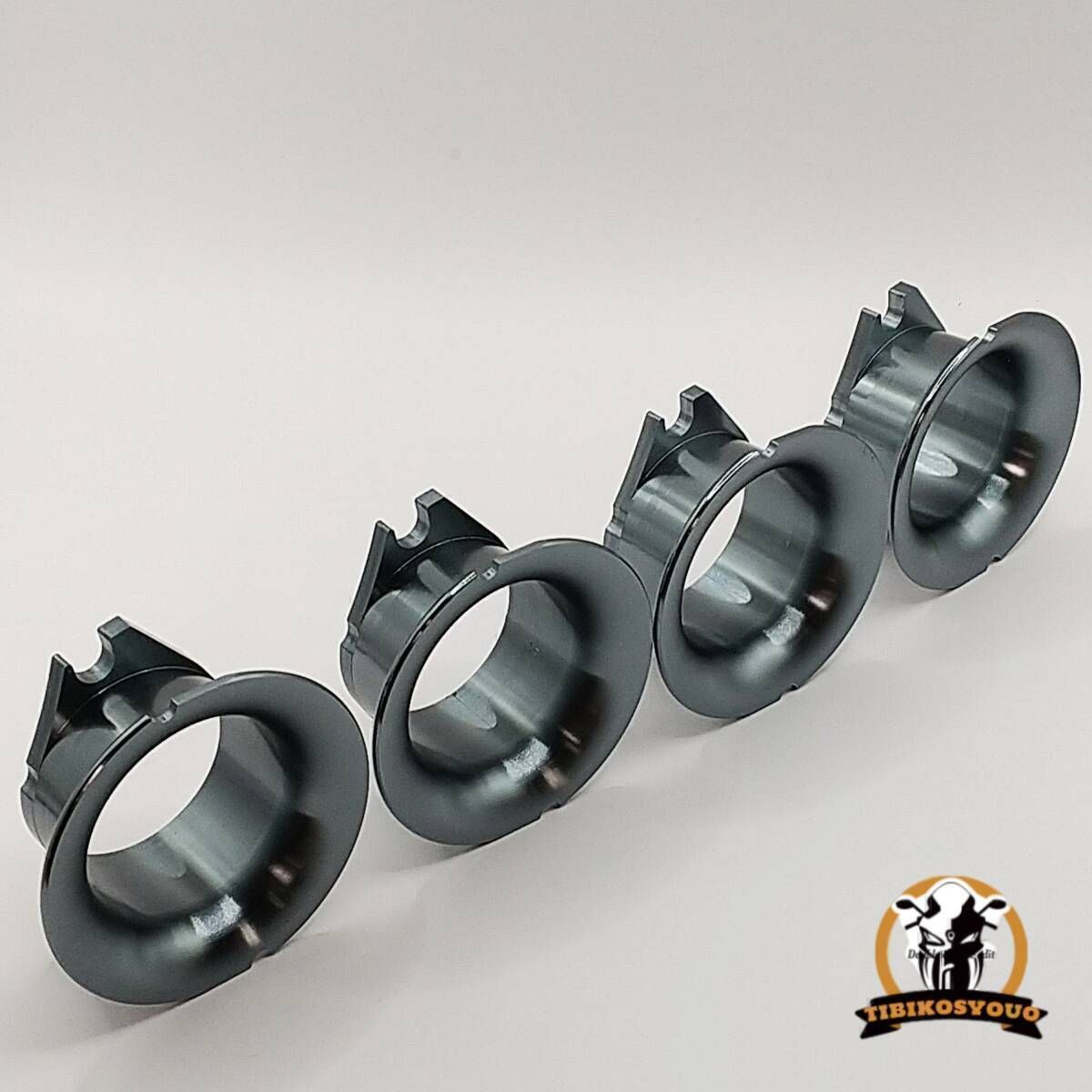 FCR タイプ アルミ キャブレター ファンネル チタンカラー 一台分 37 mm～41mm 対応 未使用 新品 送料無料 FCR タイプ アルミ キャブレター ファンネル チタンカラー 一