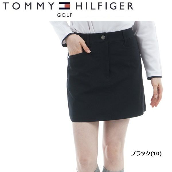 トミーヒルフィガー ゴルフレディース プリーツスカート TOMMY HILFIGER THLA567 秋冬モデル ブラック 10