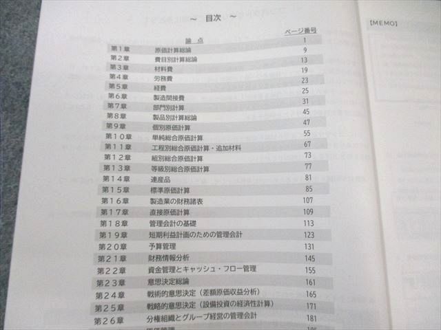 CPA会計学院 公認会計士講座 管理会計論 コンパクトサマリー 2025年