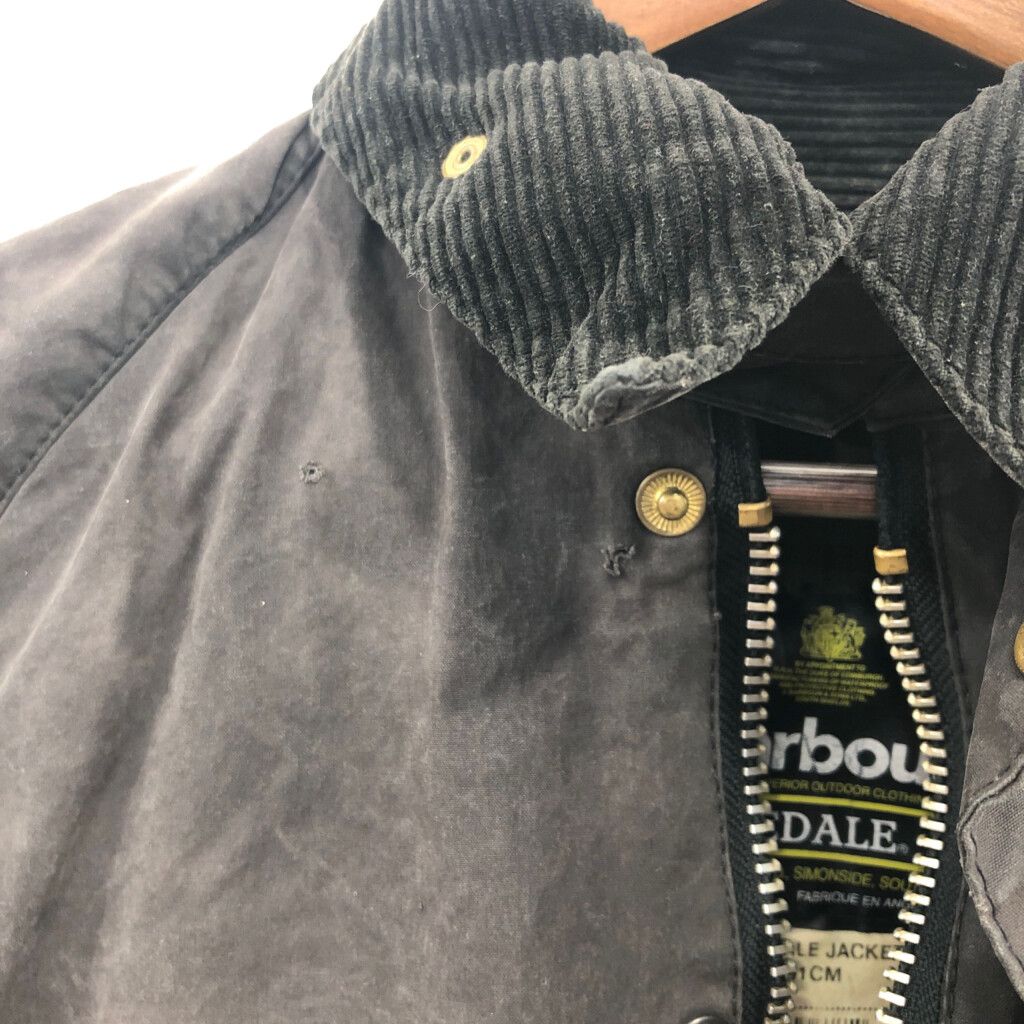2000年代～ イングランド製 Barbour バブアー BEDALE ビデイル オイルドジャケット ユーロ グレー (メンズ C36) 中古 古着 P6624 2000年代～ イングランド製 Barbour バブアー BEDALE ビデイル