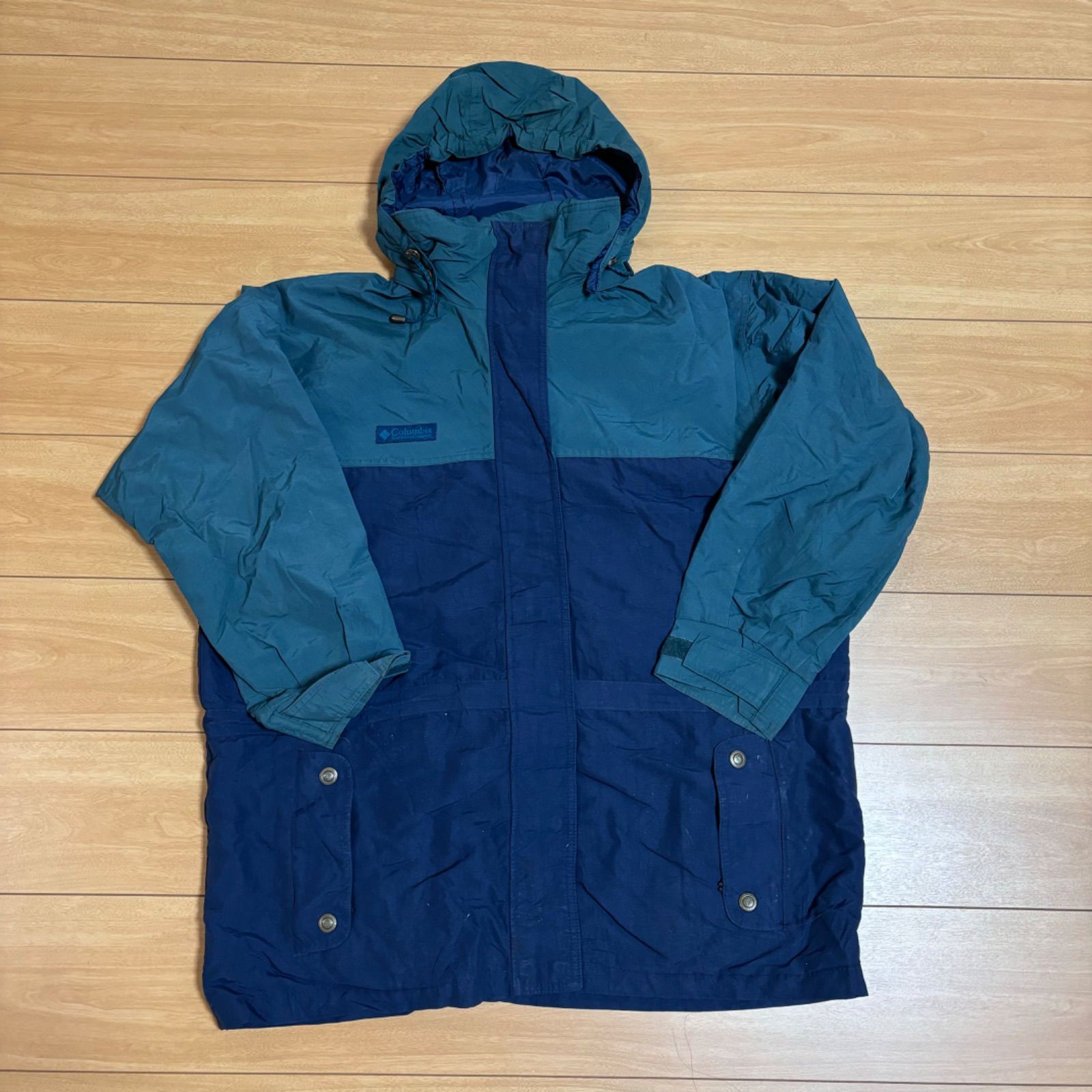 ☆90s☆USA製☆ Columbia コロンビア 白タグ ナイロンジャケット 