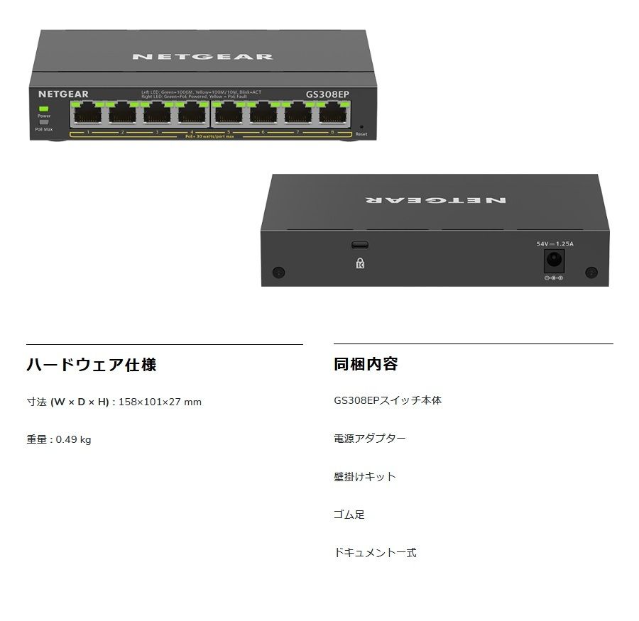 アンマネージエッセンシャスイッチ 62W