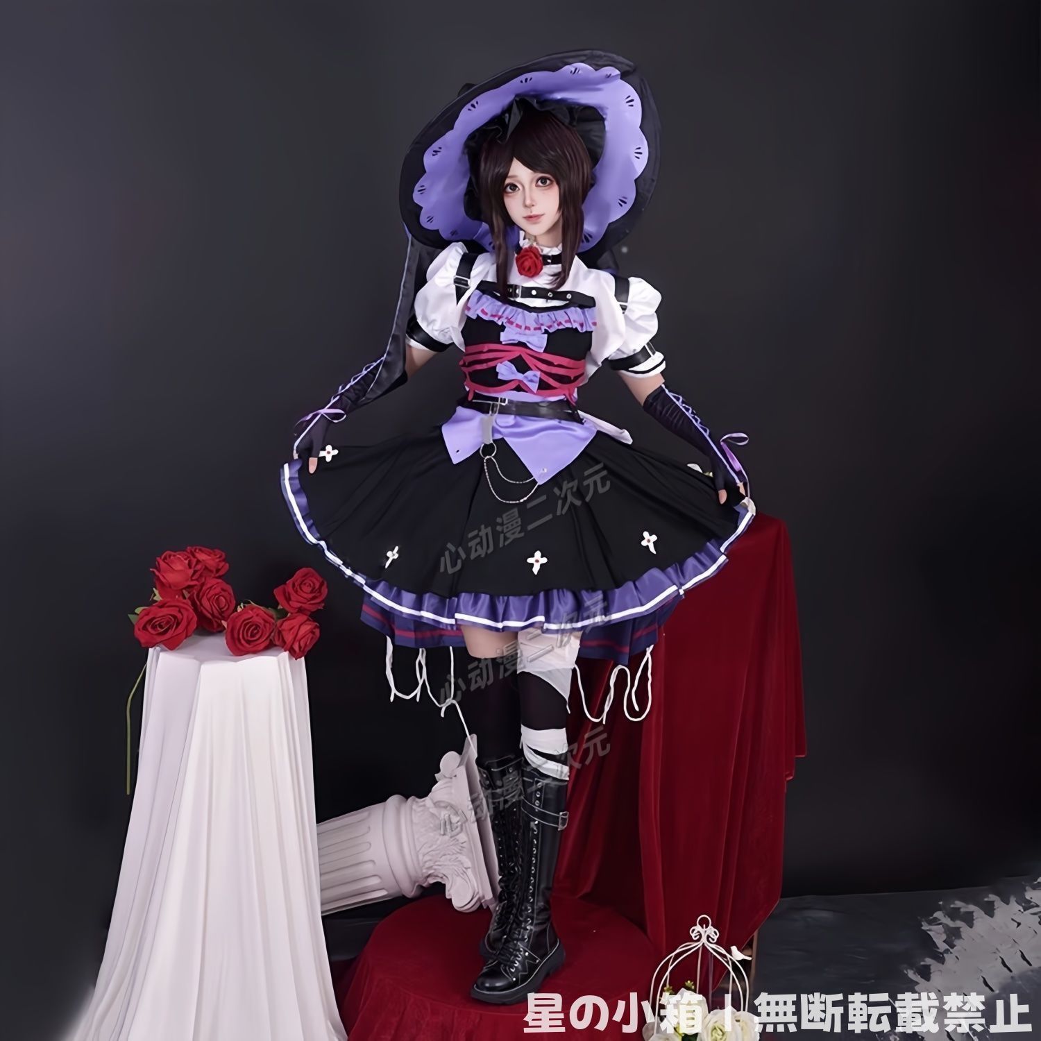 2025新品 第五人格 コスプレ衣装 魔女風 デザイン ハロウィン用 仮装 衣装セット 高品質 アニメ風 エマ・ウッズ コスチューム 女性用 万聖節 人気の衣装セット 小道具付き