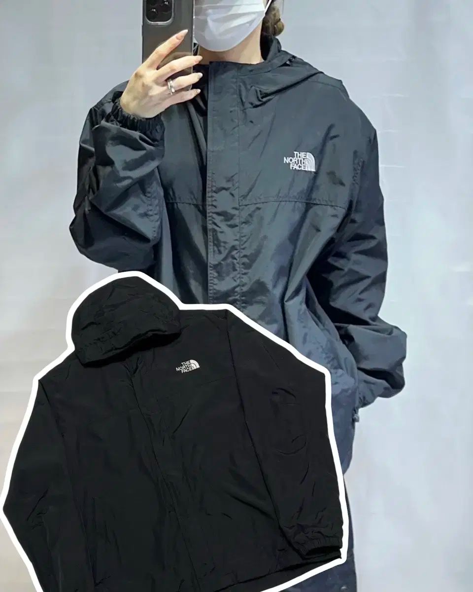 105 THE NORTH FACE ザ ノース フェイス ブラック フード ウィンドブレーカー