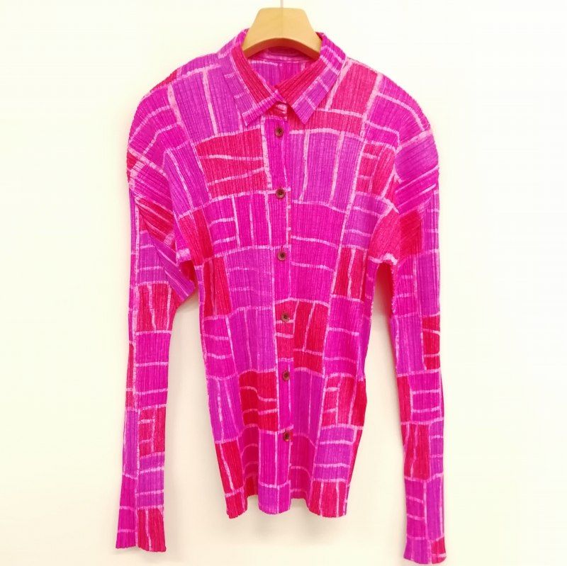 PLEATS PLEASE プリーツプリーズ 長袖 シャツ ピンク 3 イッセイ プリーツプリーズ ピンク シャツ 3 プリーツプリーズ PLEATS PLEASE