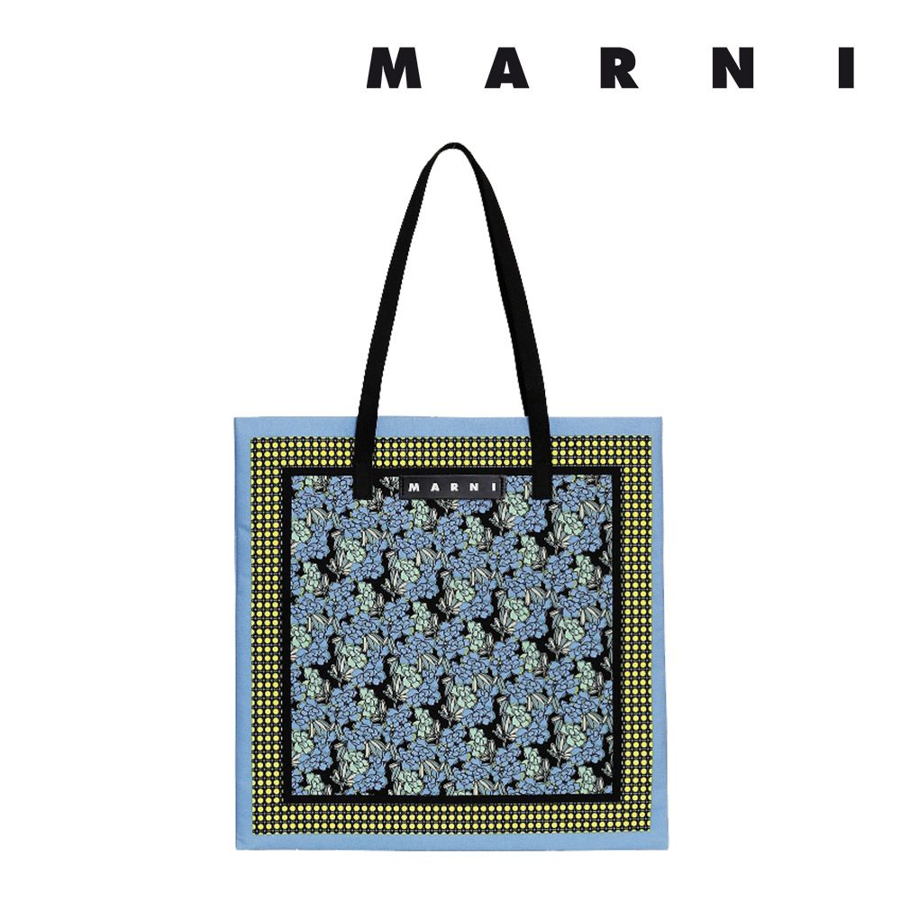 マルニ フラワー カフェ MARNI FLOWER CAFE レディース カバン コットンキャンバス製 バンダナ トート バッグ 【返品交換不可】