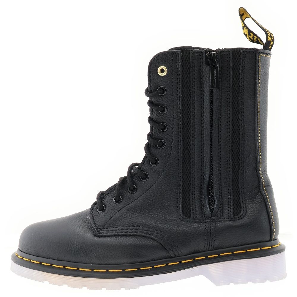 Dr.Martens (ドクターマーチン) ×YOHJI YAMAMOTO 10-EYE SIDE GORE BOOTS サイドジップ ロングブーツ  ブラック - メルカリ