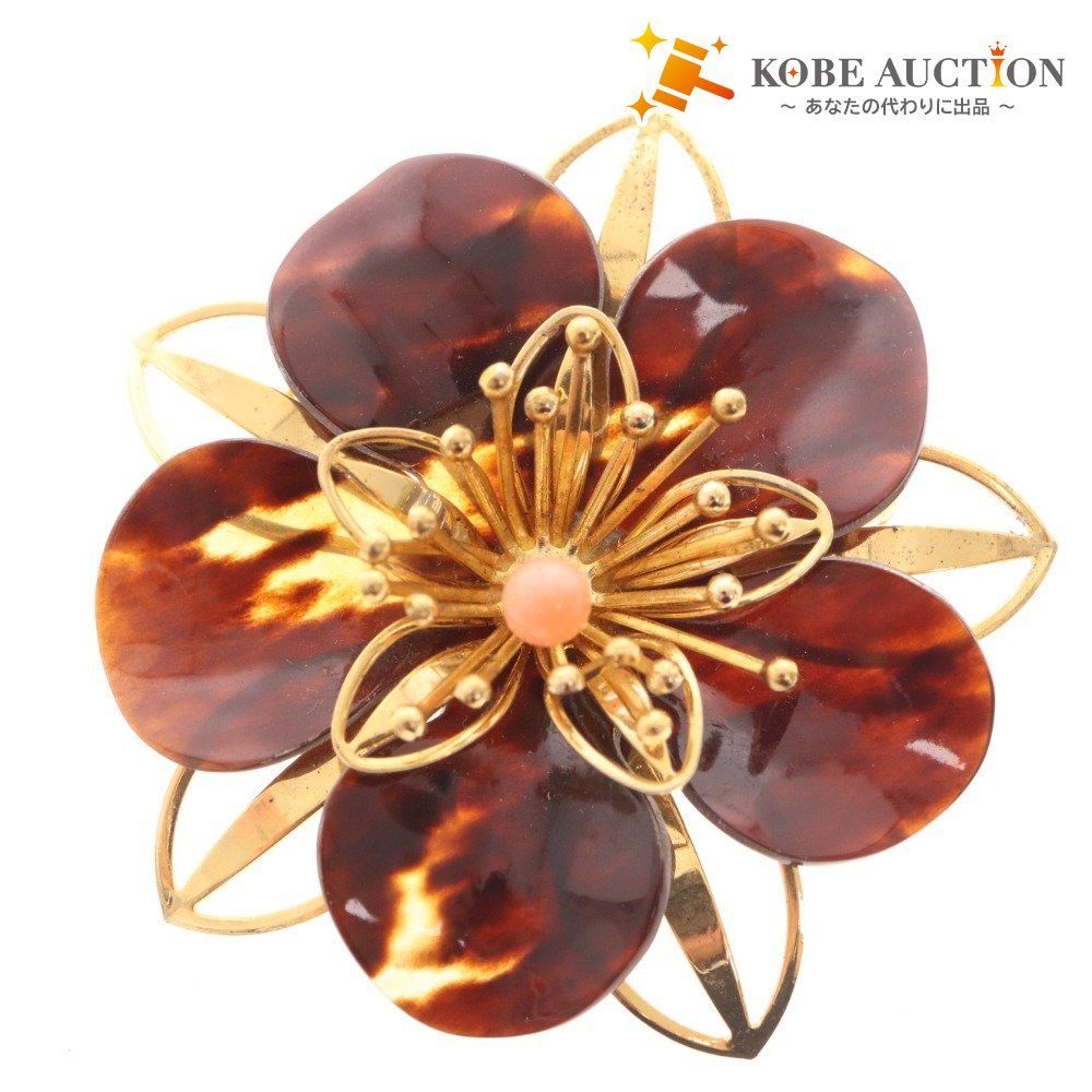 新品/美品】江崎べっ甲店の本べっ甲ブローチ