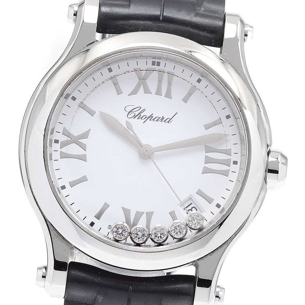 ショパール Chopard 8582 ハッピースポーツ 5Pダイヤ クォーツ レディース_905107