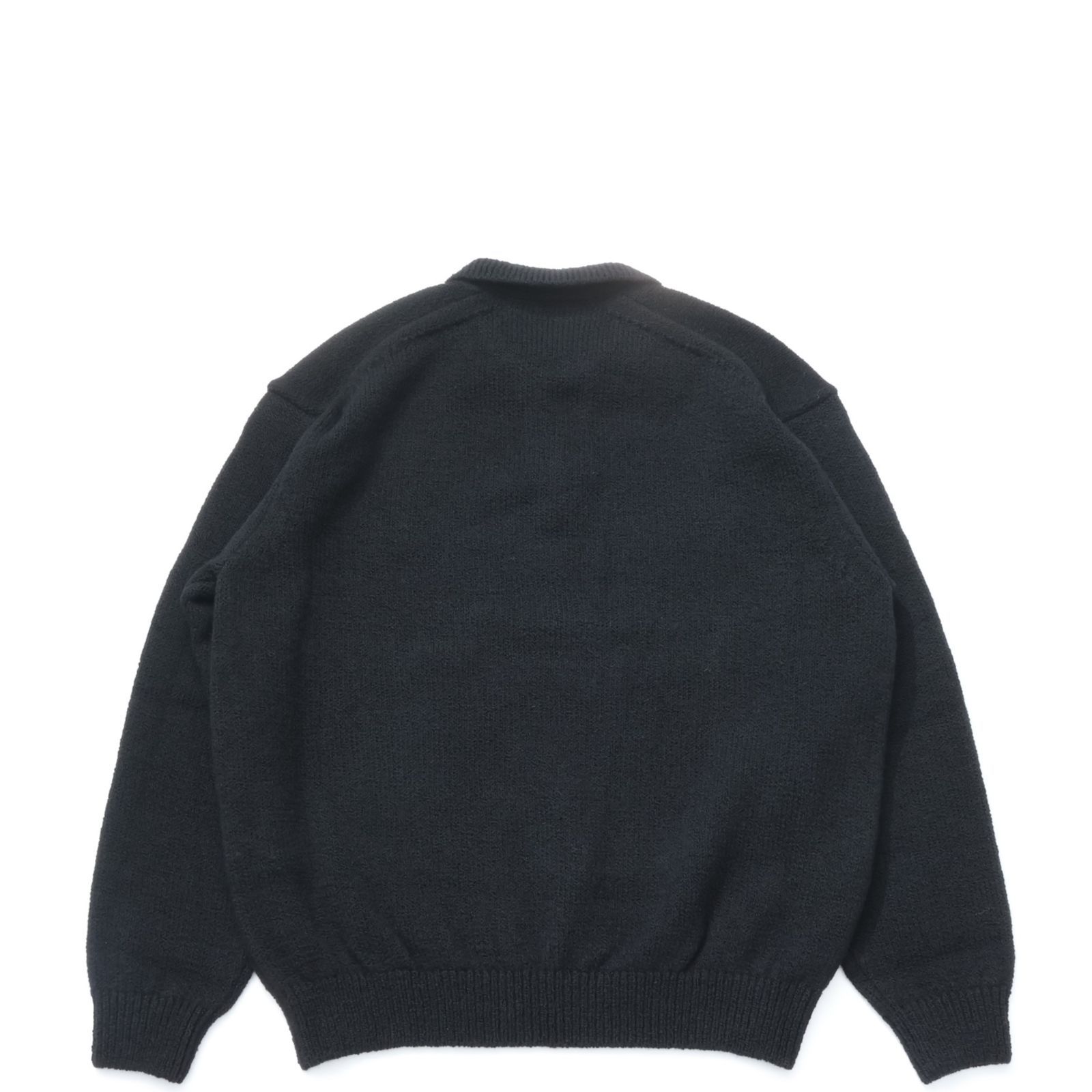 crepuscule クレプスキュール M-G Skipper L/S エムジー スキッパー ロングスリーブ ウール ニット BLACK 新品