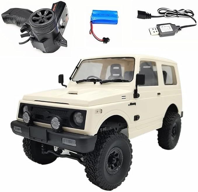 WPL C74 Jimny スズキ ジムニーJA11 1:10 RTRセット ラジコンクローラー 4WD四輪駆動 オフロードカー 2.4Gラジコンカー SUZUKI公式ライセンス認証車モデル アウトドーアラジコン 誕生日プレゼント ギフ
