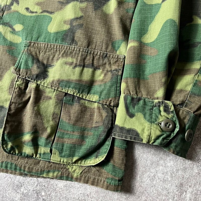 60s 米軍 ジャングルファティーグ 4th グリーンリーフカモ M-R 60s US