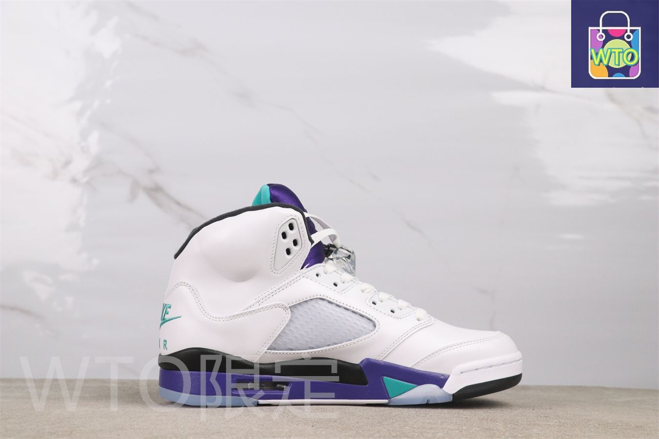 今日 Air Jordan 5 エアジョーダン 5 HQ7978-100 ホワイト紫ブドウ-WTO輸入3
