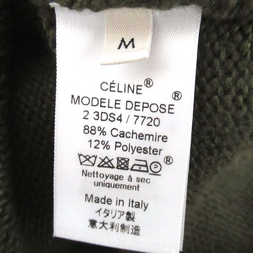 美品 CELINE セリーヌ フィービー期 カシミヤ タートルネック オーバーサイズ チャンキー ニットセーター XSサイズ ブラック レディース 古着 中古 CELINE - CELINE セリーヌ フィービー チャンキーニット XS old