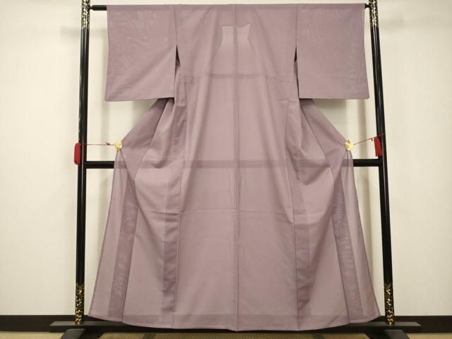 平和屋着物 夏物 色無地 絽 梅鼠色 洗える着物 AABB8822sx