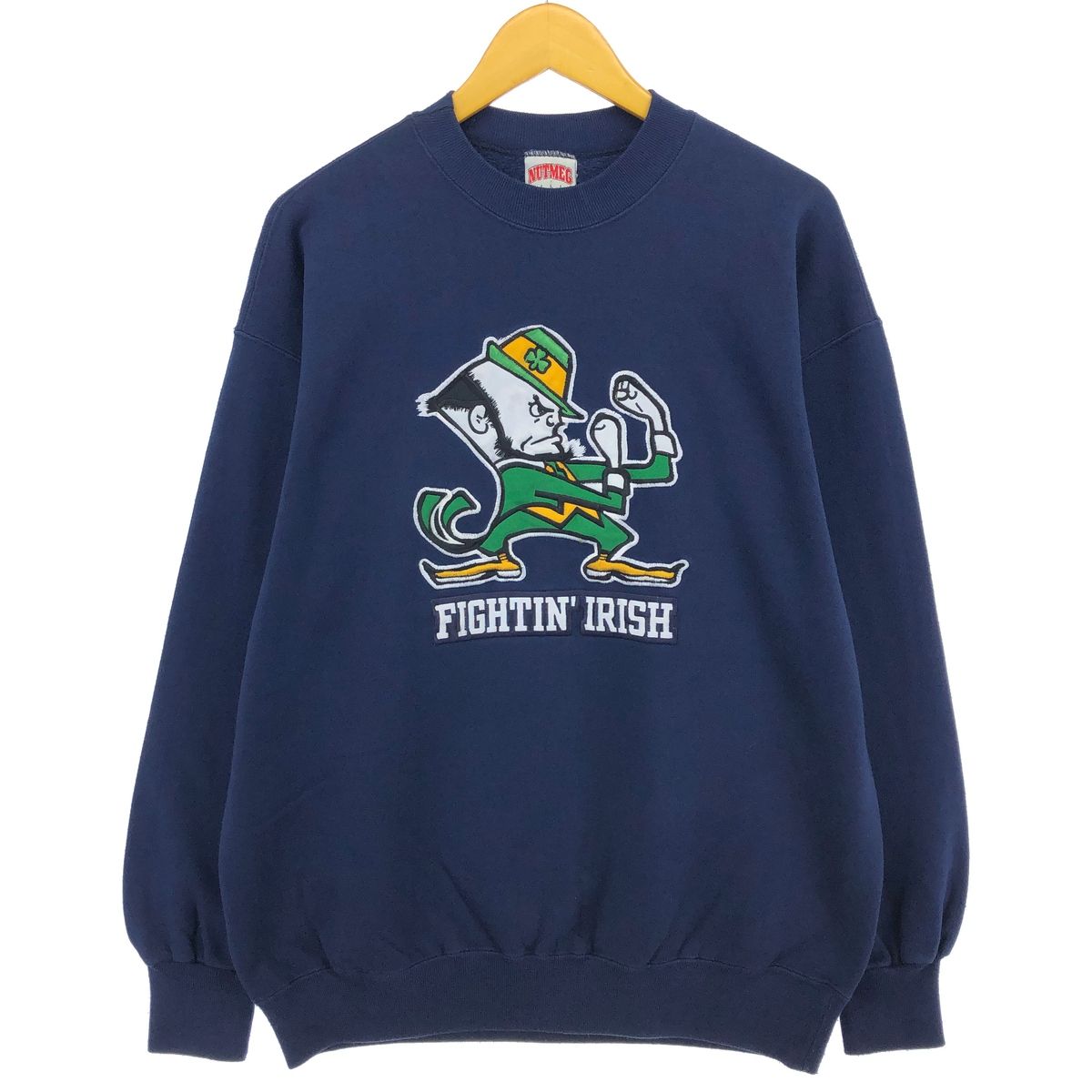 古着 90年代 NUTNEG FIGHTIN' IRISH ノートルダム大学 ファイティングアイリッシュ カレッジスウェットシャツ トレーナー USA製/eaa479600