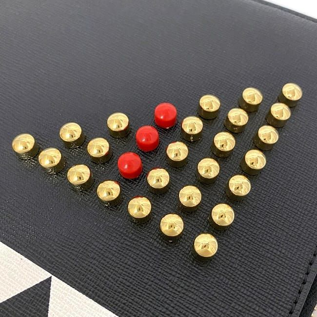 フェンディ クラッチバッグ ブラック モンスター 8M0363 美品 レザー