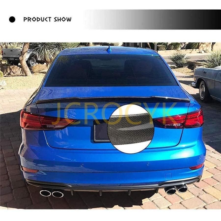 A38VベーススラインS3Rs3セダン2013-2019カーボンファイバーリアドアカバーリアエルロンリアエルロン