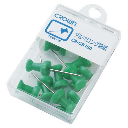 クーポン配布中-スーパー 対象 まとめ 画鋲 クラウン 画鋲 緑 CR-GB150-G 4953349058828 1個 ×80セット