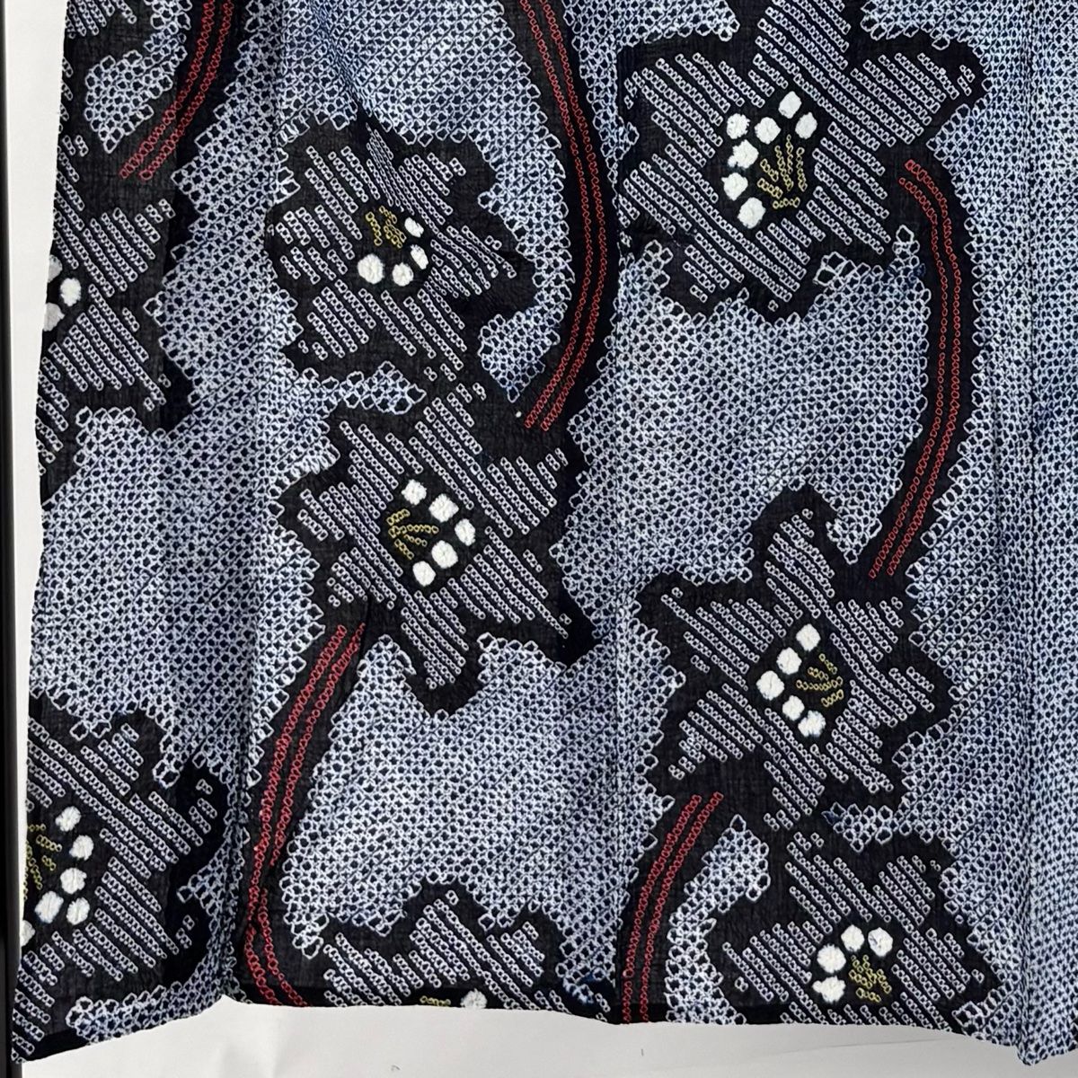 浴衣 身丈150cm 裄丈62.5cm S 絞り浴衣 草花 紺色 綿