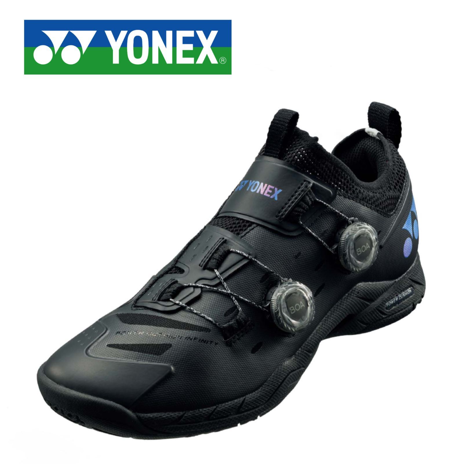 新品 YONEX ヨネックス パワークッションインフィニティ SHBIF2 メタリックブラック バドミントンシューズ