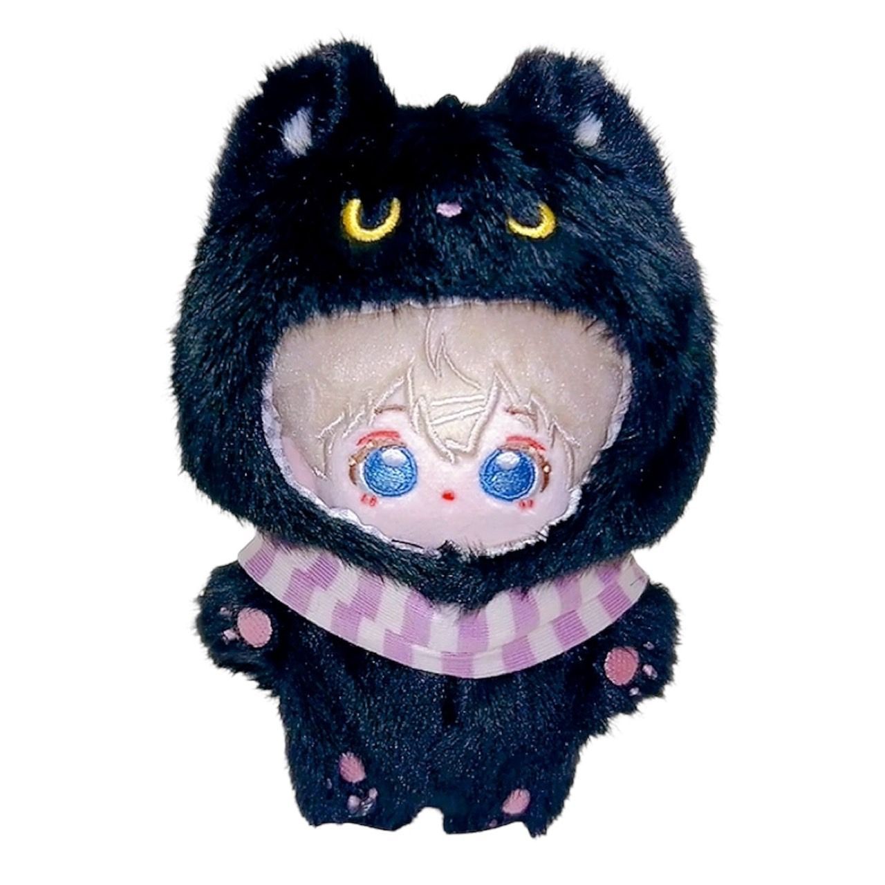 ぬい服　着ぐるみ　にじぱぺっと10cm 黒猫　黒 しっぽ付き ぬい服 着ぐるみ にじぱぺっと10cm 黒猫 黒 しっぽ付き