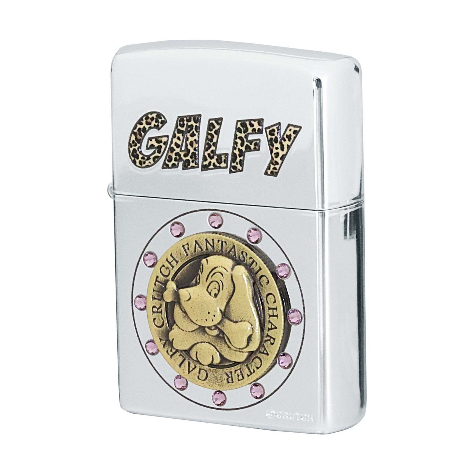 ☆【新品】GALFY×ZIPPO コラボジッポー GALFY 200-メタルエンブレムレオパード Silver/ニッケル ガルフィー ライター