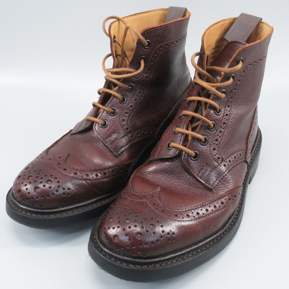 【第1位獲得！】 トリッカーズ Tricker's BOURTON UK6.5 ダークブラウン 靴