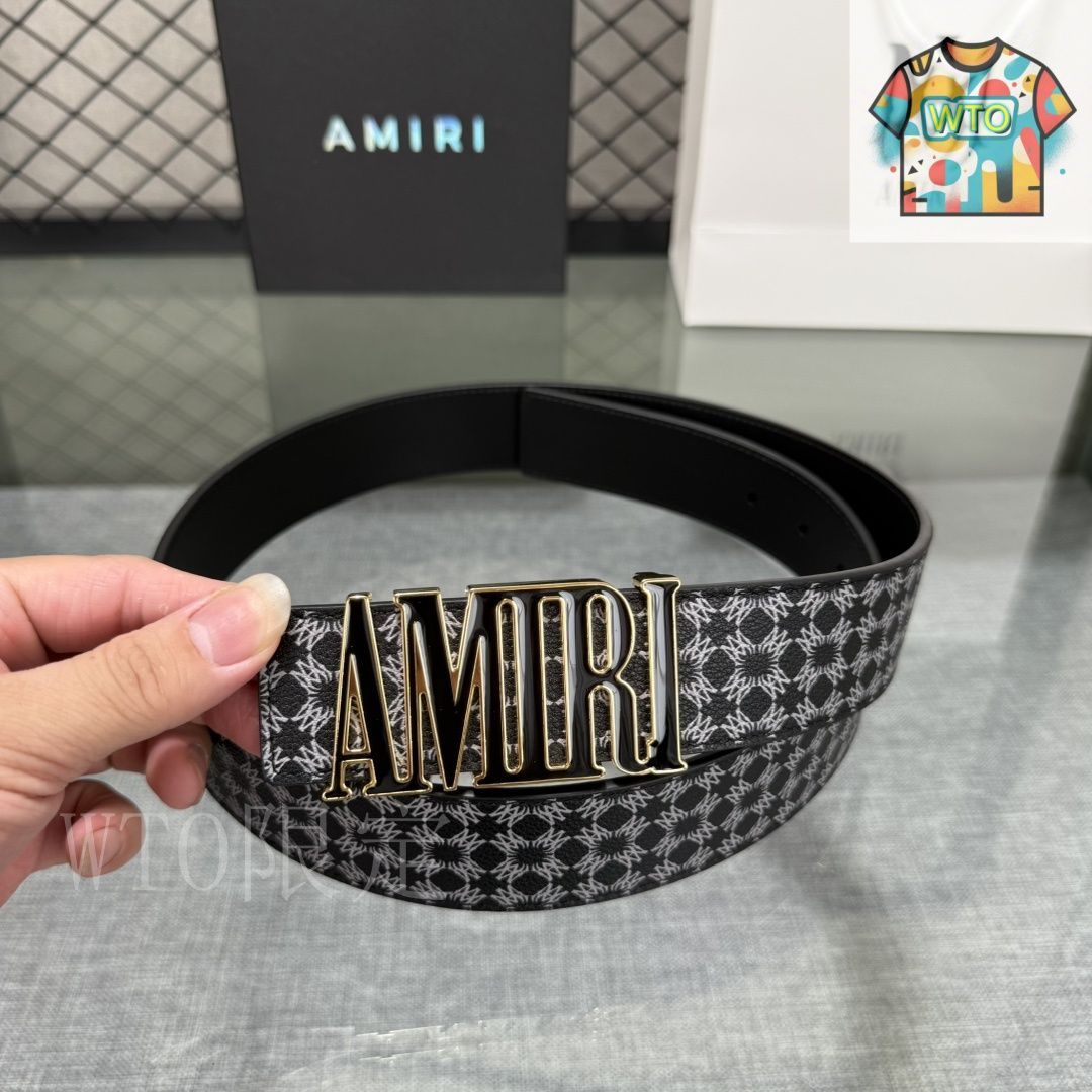 AMIRI レザーベルト　100㎝ Leather belt Amiri Black size 100 cm in Leather - 32758401